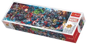 Trefl panorámás puzzle Marvel világa, 1000 részes