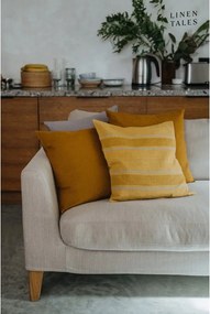 Len párnahuzat 40x40 cm Amber Bronze Stripes – Linen Tales