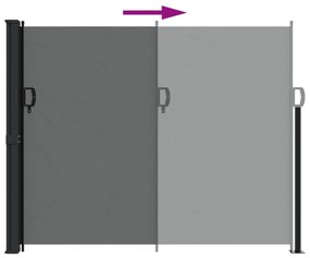 antracitszürke behúzható oldalsó napellenző 160 x 300 cm