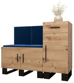 Előszobabútor Amanda 18 (artisan tölgy + kék). 1086015