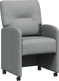 vidaXL Kerekes Étkező Székek 2 pcs Világosszürke 57 x 67 x 95 cm