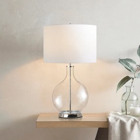 Elstead modern asztali lámpa orb nikkel elsorb-clear-pn-wht