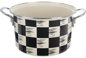 Orion Smaltovaný hrnec Šachovnice Lem , 3 l, pr.20 cm, 20 cm átmérőjű