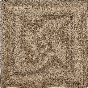vidaXL Területszőnyegek Négyzet Természetes és fekete 120 x 120 cm