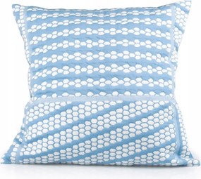Párnahuzat 40x40 kék-fehér mintás, cipzáras