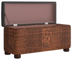 2 db gyékény tárolópad barna párnával 69 cm