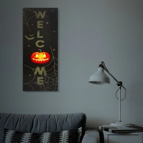 Elemes Halloween hangulatkép Welcome felirattal 70 cm meleg fehér