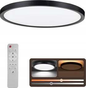 LED-es fényerőszabályozható mennyezeti lámpa 24W, mennyezeti lámpa távirányítóval, 3200LM