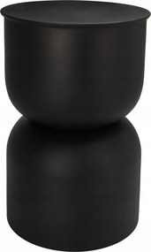 Oszlopos Asztal Fém Matt 31 CM Fekete Hálószoba Nappaliba