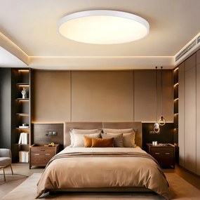 Immax NEO 07316L-LED fényerőszabályozható mennyezeti lámpa SEMPLICI 128W/230V Ø100 cm, Wi‑Fi, Tuya-kompatibilis, fehér + távirányító