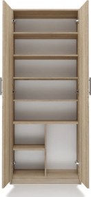 Oliv 2D könyvespolc, irodai szekrény, sonoma