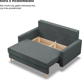 Etna kanapé, bársony, bonell töltet, szürke