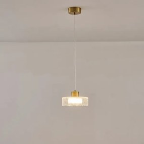 LED Csillár zsinóron LED/8W/230V 3000K arany/átlátszó pr. 20 cm