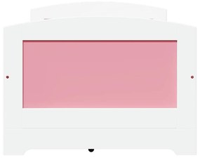 Napozóágy 5 fiókkal matrac nélkül IRUN Fehér&amp;Rózsaszín 90x200cm