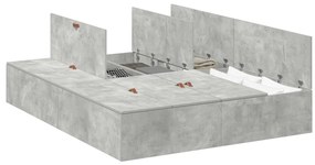 Tárolóágykeret Beton Szürke 160x200 cm