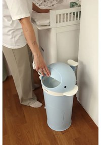 Világoskék műanyag szemetes pelenkákhoz 25 l Whale – Kindsgut