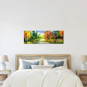 Kép - Tájfestés (órával) (90x30 cm)