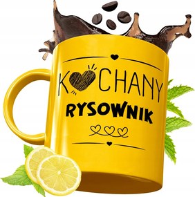 Prémium Arany Bögre Rajzolónak Ajándék Nyomtatott Fotóval