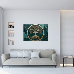 Kép – Márványban lévő arany életfa (90x60 cm)