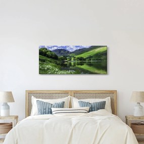 Kép - Tájkép egy tóval (120x50 cm)