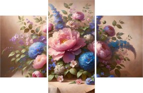 Kép - Asztal tele virágokkal (90x60 cm)