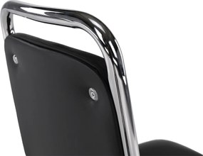 Szék tárgyalóterembe, fekete textilbőr, ZEKI