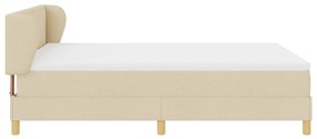 Boxspring Ágy Matrac Felszereléssel - Krém, 140x190 cm, Szövet