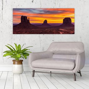 Kép - Emlékmű - völgy Arizonában (120x50 cm)