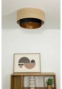 Mennyezeti lámpa SARTA 1xE27/60W/230V Ø 45 cm fekete/juta