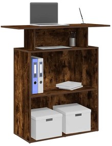 recepciós pult füstös tölgy 100x40x104 cm szerelt fa