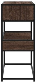 barna tölgyszínű szerelt fa tálalóasztal 90x35x80 cm