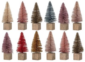 Ovie fenyőfa asztaldísz, multicolor, 12-es szett