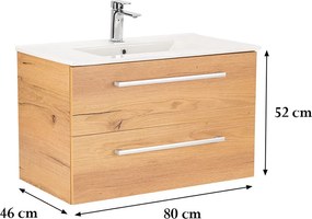 Vario Clam 80 alsó szekrény mosdóval