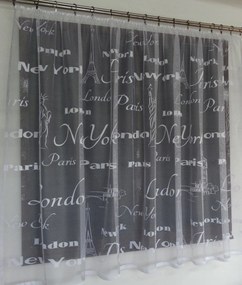 Mg Függöny Párizs New York A53 350x160cm kész szalag M