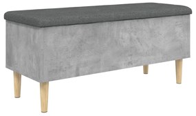 betonszürke szerelt fa tárolópad 102x42x46 cm