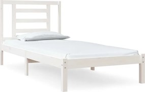 vidaXL fehér tömör fenyőfa ágy matrac nélkül 90 x 200 cm