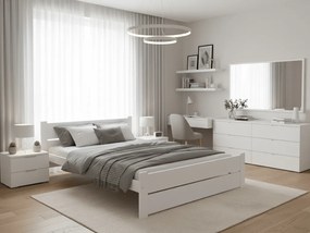 IKAROS DOUBLE ágy 120 x 200 cm, fehér Ágyrács: Ágyrács nélkül, Matrac: Deluxe 10 cm matrac