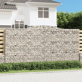vidaXL 6 db íves horganyzott vas gabion kosár 400x50x200/220 cm