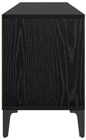 TV szekrény Musta tammi 150 x 30 x 44,5 cm Műszaki fa és vas