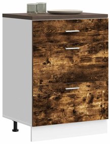 “Lyon” konyhai alapszekrény füstölt tölgy fűrészelt fa