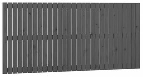 szürke tömör fenyőfa fali fejtámla 185x3x90 cm
