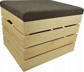 Fa Puff Kárpitozott Tároló Doboz Fenyő Láda