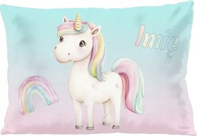 Unikornis párna pasztell – személyre szabható 60x40cm
