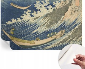 Öntapadós tapéta Divatos 3D fali ragasztóval Tengeri hullámok 416x254 cm