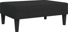 vidaXL fekete bársony lábzsámoly 77x55x31 cm