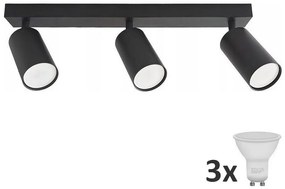 MAXLED LED Spotlámpa ANGIE 3xGU10/6W/230V fekete LEDMX0117
