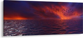 Tengeri kép a madarakkal (120x50 cm)