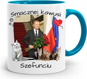 Donald Tusk Kék Bögre Platform Ajándék fényképes nyomtatással