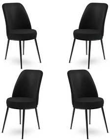 Dexa Black étkezőszék szett, 4 db, 4 db
