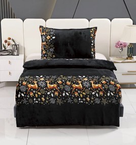 ELEGÁNS FEKETE XMAS mikroplüss ágynemű
